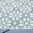 thumbnail image 3 of SAFAVIEH Martha Stewart Hampton Diamond Indoor/Outdoor Area Rug, Blue/Beige, 6'5" x 6'5" Round, 3 of 6