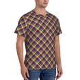 thumbnail image 6 of Coaee Mardi Gras Plaid for Men's Tight Fit Sports T-Shirt, Men's T Shirt -Soft, Comfortable, and BreathableX-Large, 6 of 8