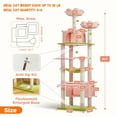 thumbnail image 3 of PEQULTI 81"Extra Large Cat Tree for Indoor Cat Tall Cat Tower with 7 scracthing posts Pink, 3 of 7
