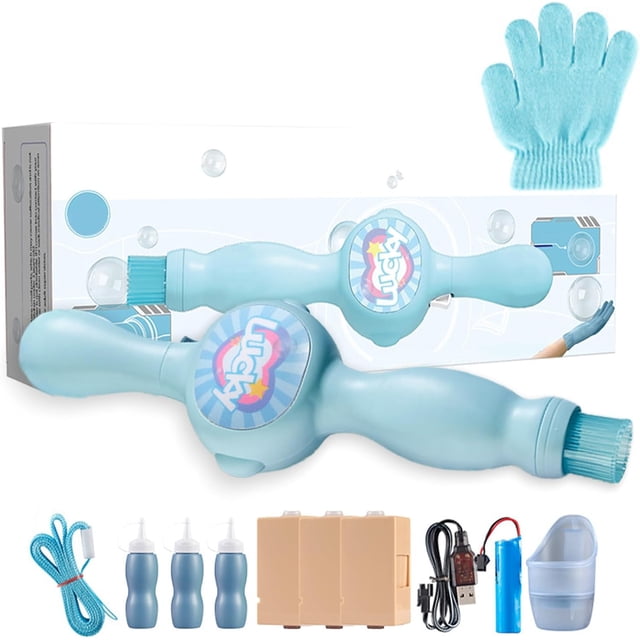 Colorful Smoke Bubble Machine, with Elastic Smoke Effect for Party Elastic Fog Bubble Machines, Lightweight Design (Blue#3, 1 Pcs)
