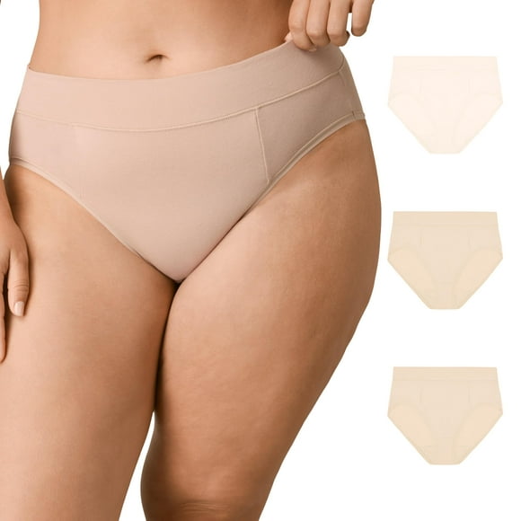 Calzones Playtex Tipo Brief de Corte Alto con Control de Abdomen, Paquete de 3