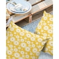 thumbnail image 2 of Pack of 2 Outdoor Pillow Covers, Daisy Chrysanthemum Yellow Pattern Waterproof Square Throw Pillowcase Cushion Decorative Pillow Covers for Couch Patio Tent, 18x18 in, 2 of 6