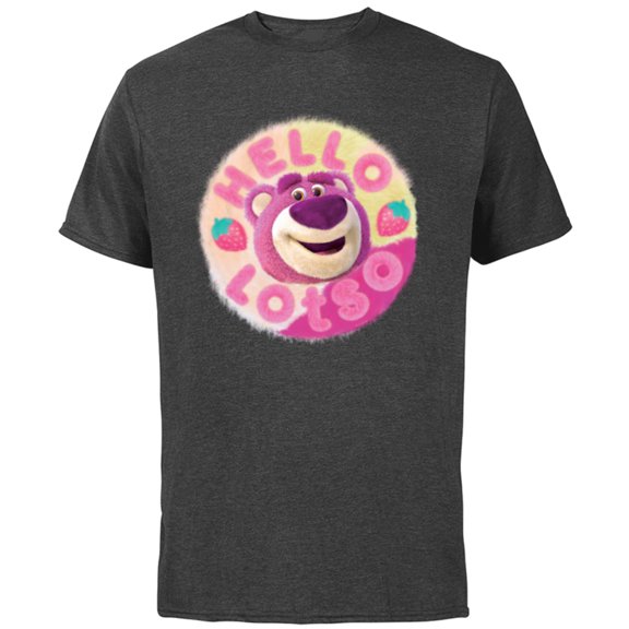 Disney and Pixar’s Toy Story 3 Hello Lotso Strawberry Circle - Short Sleeve Cotton T-Shirt for Adults - Customized-Charcoal