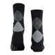 thumbnail image 3 of Burlington Calcetines de Mujer - Queen, Calcetines Cortos, Algodón, Diseño de Rombos, Emblema del Logotipo Negro/gris/azul claro, 3 of 4