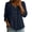 A1_Navy#62, variant on Women's Peter Pan Collar Shirts Long Sleeve Button Down Solid Tops Empire Waist Peplum Casual Summer Blouses Black,L