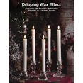 thumbnail image 2 of Stmarry Real Wax LED Flameless Taper Candles with Remote Timer, 9.65 Inches White Candlesticks, Wax Drip Battery Operated Tall Taper Candles with 3D Flickering Flame, 3 Pack, 2 of 8
