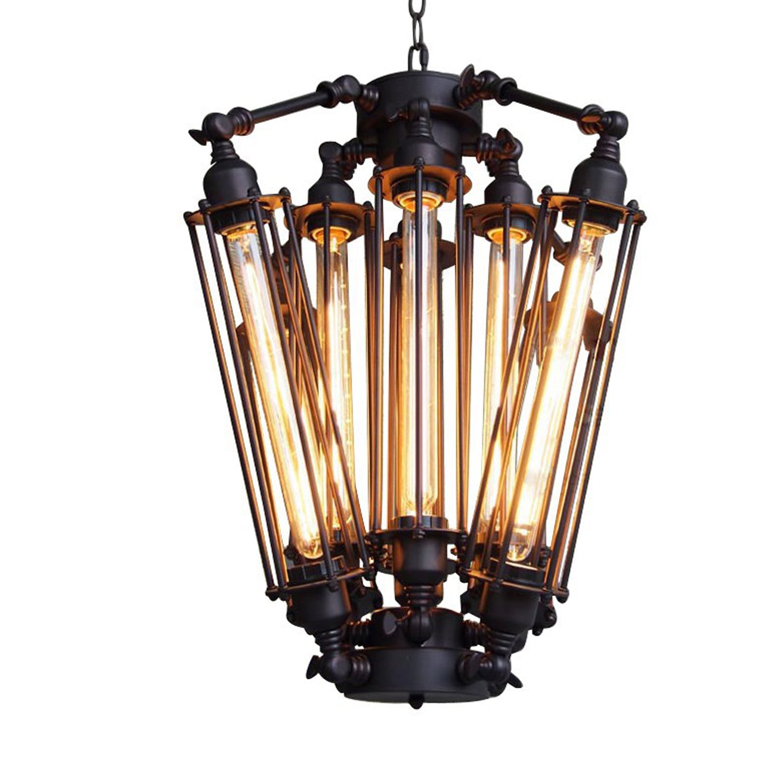 8-light Retro Chandelier Industrial Ceiling Light Dining Room Loft Pendant Lamp Retro Chandelier Steampunk Pendant Hanging Lamp Fixture Vintage Industrial Classic Chandelier Fluorescent Hanging Lamp