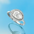 thumbnail image 4 of Pure Collection by Ross-Simons 0.10 ct. t.w. Diamond Personalized Oval Ring in Sterling Silver, Women's, Adult, 4 of 6