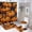 style-383, variant on Shower Curtain Sets with Rugs 4 Piece Rug Toilet Lid Cover And Non-Slip U Shape Mat Halloween Pumpkins Haunted House Full Moon Waterproof Shower Curtain Happy Halloween Crazy Witches