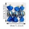 thumbnail image 3 of Fmbmuo Candy Shaped Christmas Hanging Ornaments Set Striped Glitter Xmas Tree Pendants Box Packed Festive Hanging Decor for Holiday Party,Blue, 3 of 5