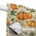 thumbnail image 2 of Thanksgiving Kitchen Window Curtains, Swag Curtains Valance for Bedroom Living Room Bathroom, Autumn Pumpkin Vintage Fallen Leaves Rod Pocket Window Treatment Curtain Block Drapes 2 Panels 28"x36", 2 of 9