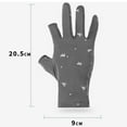 thumbnail image 2 of Women Ski Mittens Winter Keep Warm Wedding Bow Tie Print Windproof Waterproof Golves Outdoor Riding Open Toed Golves, 2 of 3