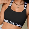 thumbnail image 4 of Hduncf Trendy Sports Bras for Women Back Criss Cross Running Bra Workout Crop Top with Built in Bra High Impact Bralettes Black XL, 4 of 5