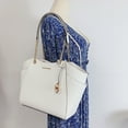 thumbnail image 2 of Michael Kors Womens Jet Set Travel Large Chain Shoulder Tote (OPTIC WHITE) 35T5GTVT3L-085, 2 of 7