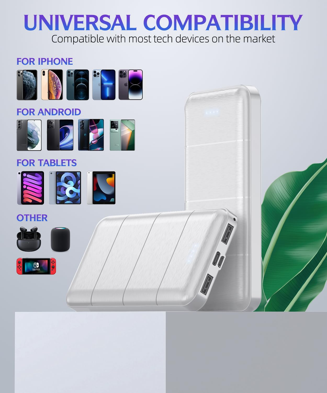 Gazsocy 2-Pack 15000mAh Power Banks with Dual USB Ports photo 3