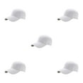 thumbnail image 3 of kurtrusly Sun Protection Baseball Cap Universal Size For Outdoor Adventures Universal Baseball Cap Polyester Outdoors Sun Cap white 5Set, 3 of 6