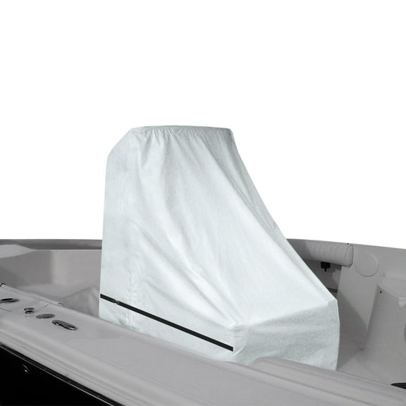 Zenicham Center Console Boat Cover UPF 50 , 420D Waterproof Boat Cover, Center Console Cover with Windproof Straps, Silver(Large Size up to 30" L 40" W 44" H)