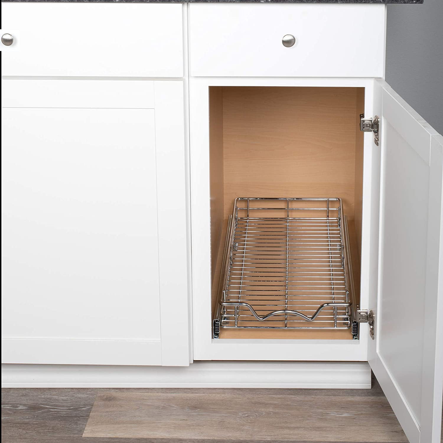 Hold N' Storage Pull Out Cabinet Organizer Sliding Drawer Kitchen Storage  11” x 21”