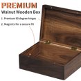 thumbnail image 2 of Wooden Box with Hinged Lid - EXISTING Wood Storage Box with Lid - Wooden Memory Keepsake Box - Decorative boxes with lids - Large Walnut Wood Chest Stash Boxes - 9.37x6.65x3.86 Inches, 2 of 7