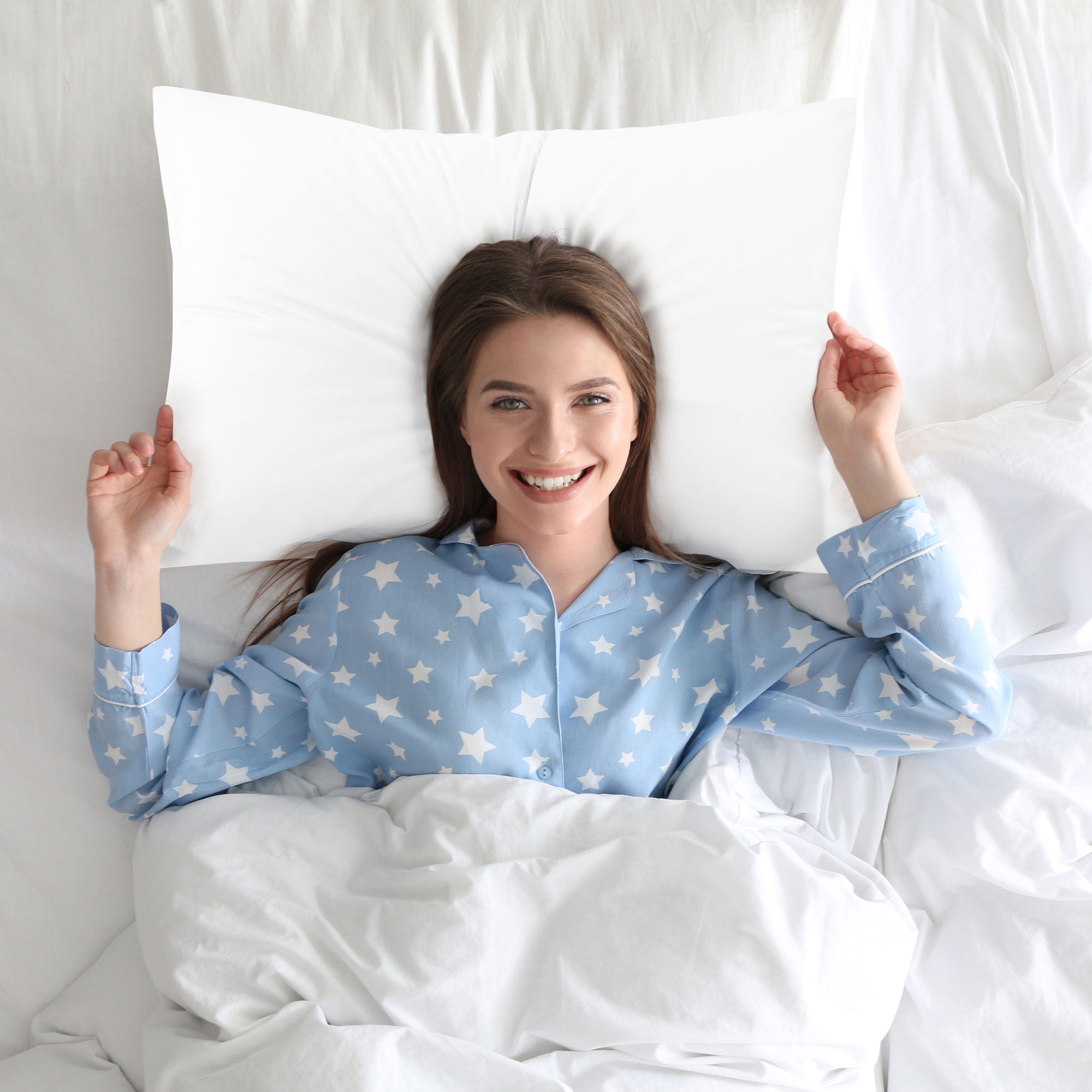 Unique Bargains 2-Piece Soft Microfiber Pillowcases, Travel, White