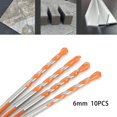 thumbnail image 4 of 10pcs 6mm Triangle Drill Bits for Ceramic Tile, Glass and Wood, 4 of 7