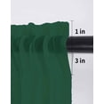 thumbnail image 6 of Pure Olive Green Tier Curtains 45 Inch Length, Sheer Curtains for Bedroom Living Room Window Simple Solid Color Rod Pocket Voile Drapes Kitchen Curtains Small Half Window 27.5"x45" 2 Panels, 6 of 6