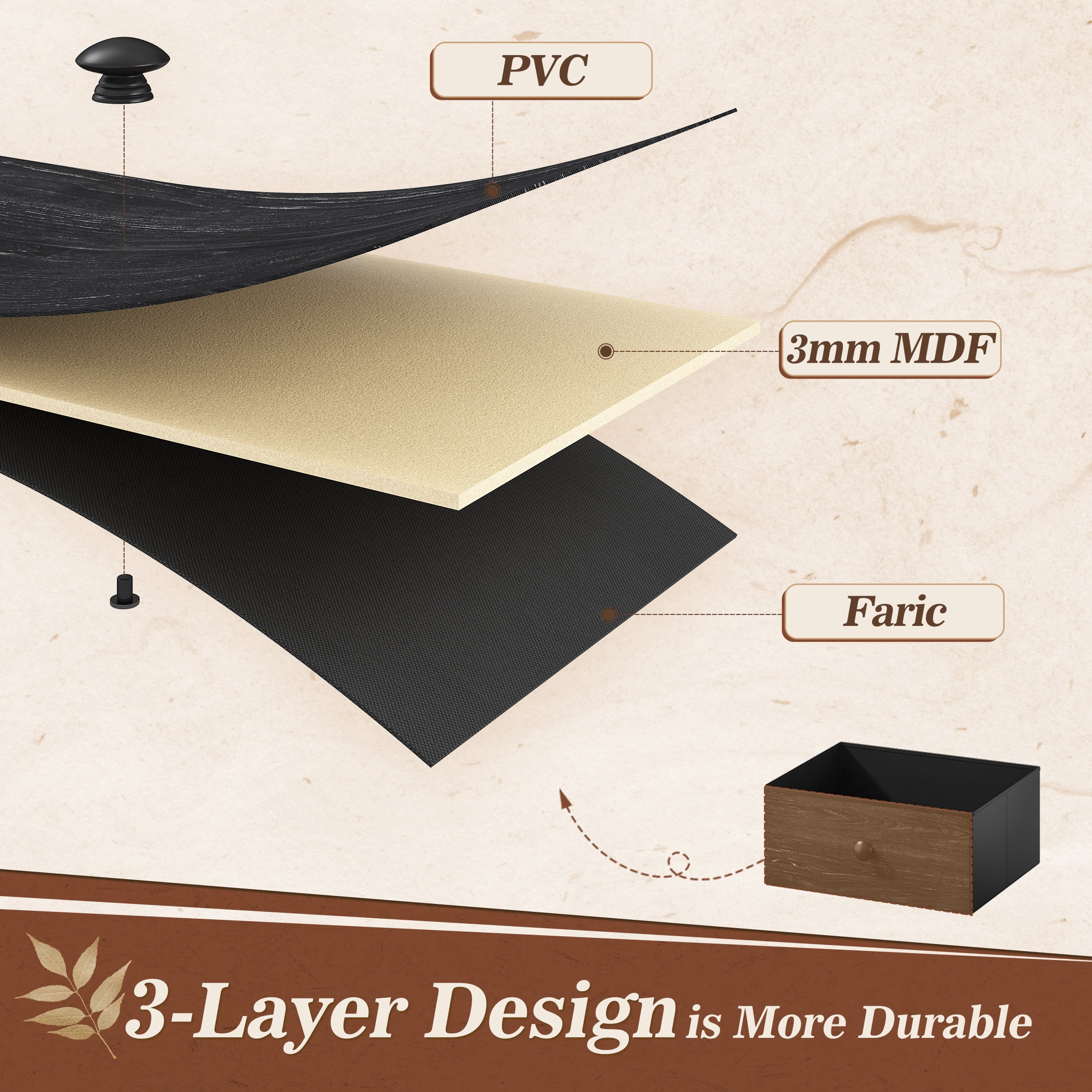 Black Dresser for Bedroom Long Dresser with 13 Fabric Drawers with Shelves for Closet with LED Light