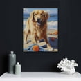 thumbnail image 4 of ARISTURING  Dog Wall Art, Funny Animal Canvas Wall Decor for Bedroom, Printed And Stretched On Wooden Frame, Ready To Hang, Ocean Waves, Nursery, Living Room Décor - Golden Beach Dogs, 4 of 4