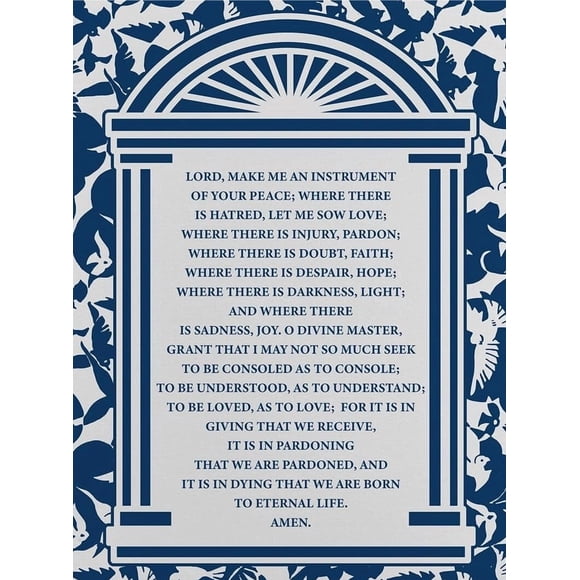 Prayer Of St Francis Poster Mid Century Religious Serenity Prayer For Home Decor Unframed12x18inch(30x45cm)