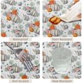 thumbnail image 4 of 60x84inches Fall Rectangle Tablecloth Thanksgiving Autumn Harvest Blue Orange Pumpkin Table Cloth Polyester Fabric Washable Table Cover for Kitchen Dining Room Picnic Patio Party Decorations, 4 of 7