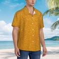 thumbnail image 2 of Lsque Gold Glitter pattern Hawaiian Shirt for Men, Unisex Summer Beach Casual Short Sleeve Button Down Shirts-Medium, 2 of 9