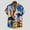 Blue, variant on Palato Mens T Shirts,Men Hawaiian Short Sleeve Beach Shirt Printed Summer Casual Button Down Shirts