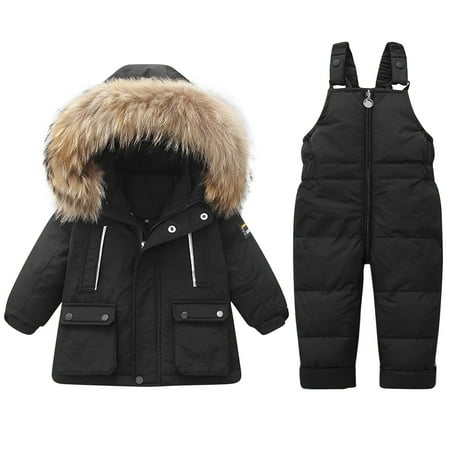 

Winter Savings Clearance! Dezsed 2Pcs Clothing Set Boys Winter Down Jacket Baby Girl Clothes Jumpsuit Children Thicken Warm Coat With Pockets Parka Overcoat Kids Snowsuit 1-5 Years