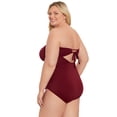 thumbnail image 4 of Time and Tru Women’s and Women’s Plus Bandeau Twist Front One Piece Swimsuit, Sizes XS-3X, 4 of 7