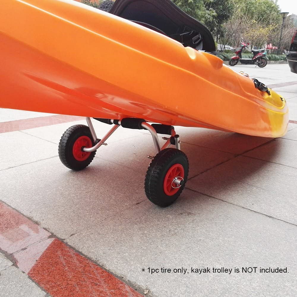 HUIOP Kayak cart Wheel, 1pc 10'' Solid Tire Wheel for Kayak Canoe Trolley Cart Replacement Tire