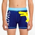 thumbnail image 4 of HAOTAGS Boys Trunks Size 10-12,Crocodile Print Elastic Quick Dry Swimsuit Bundle Blue, 4 of 6