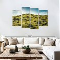 thumbnail image 3 of Elephant Stock Mossy Icelandic Lava Field Wall Art - Horizontal Multi Panel Canvas - Living Room Wall Decor - Nature Multi Panel - Yellow And Blue Decor - 75" x 48", 3 of 8