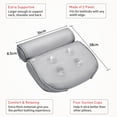 thumbnail image 6 of Bath Pillow,Ergonomic Bathtub Spa Pillow with 4D Air Mesh Technology and 4 Suction Cups,Fits All Bathtub, 6 of 11
