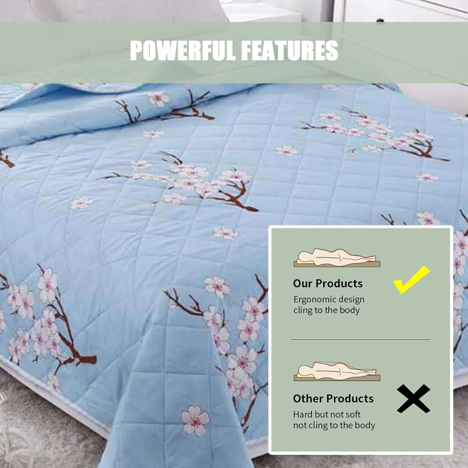 Clearance In Cool Quilts! Cool Blanket For Sleeping King, Printed Summer Cooler Quilt, Cooler Comforter, Double Sided Cold Effect Blanket, Ice Blanket For All-Season Lightweight, Ventilation Quilt