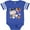 Football Blue and White, variant on Astronaut Valentine Outer Space Hearts Boys or Girls Baby Bodysuit