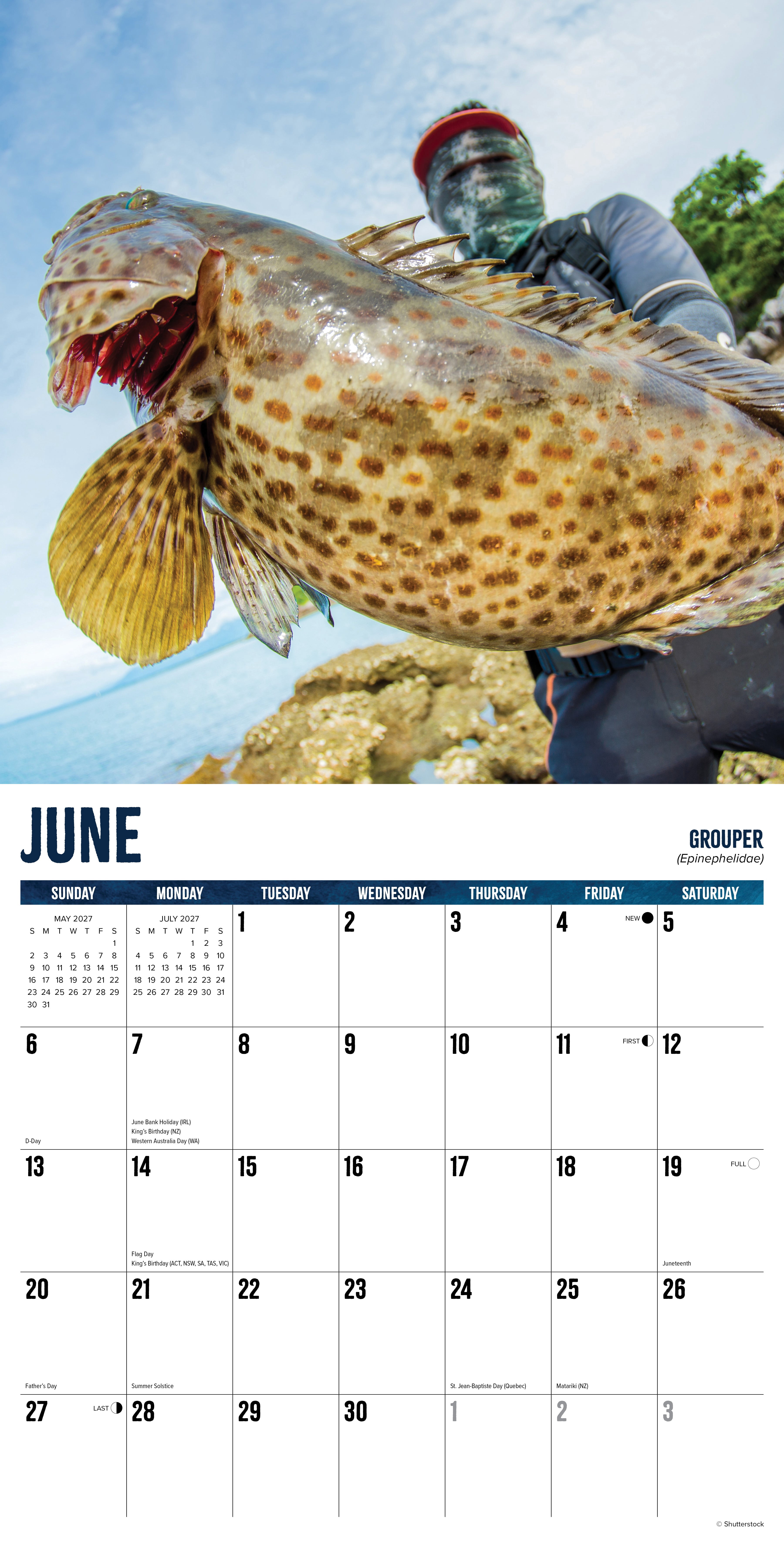 Willow Creek Press, Deep Sea Fishing 2027 Wall Calendar
