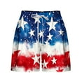 thumbnail image 4 of CFLVAEK Red White and Blue Shorts Women July 4th Patriotci Shorts Casual Summer High Waist Drawstring Shorts with Pockets Beach Trendy Shorts XXL, 4 of 5
