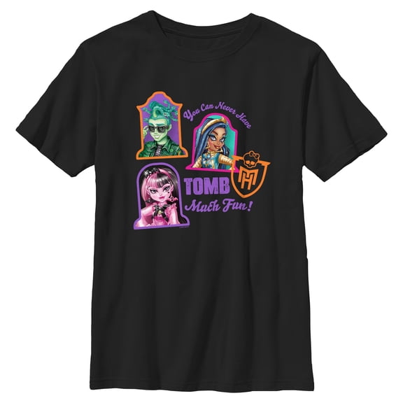 Boys Monster High Tomb Much Fun T Shirt