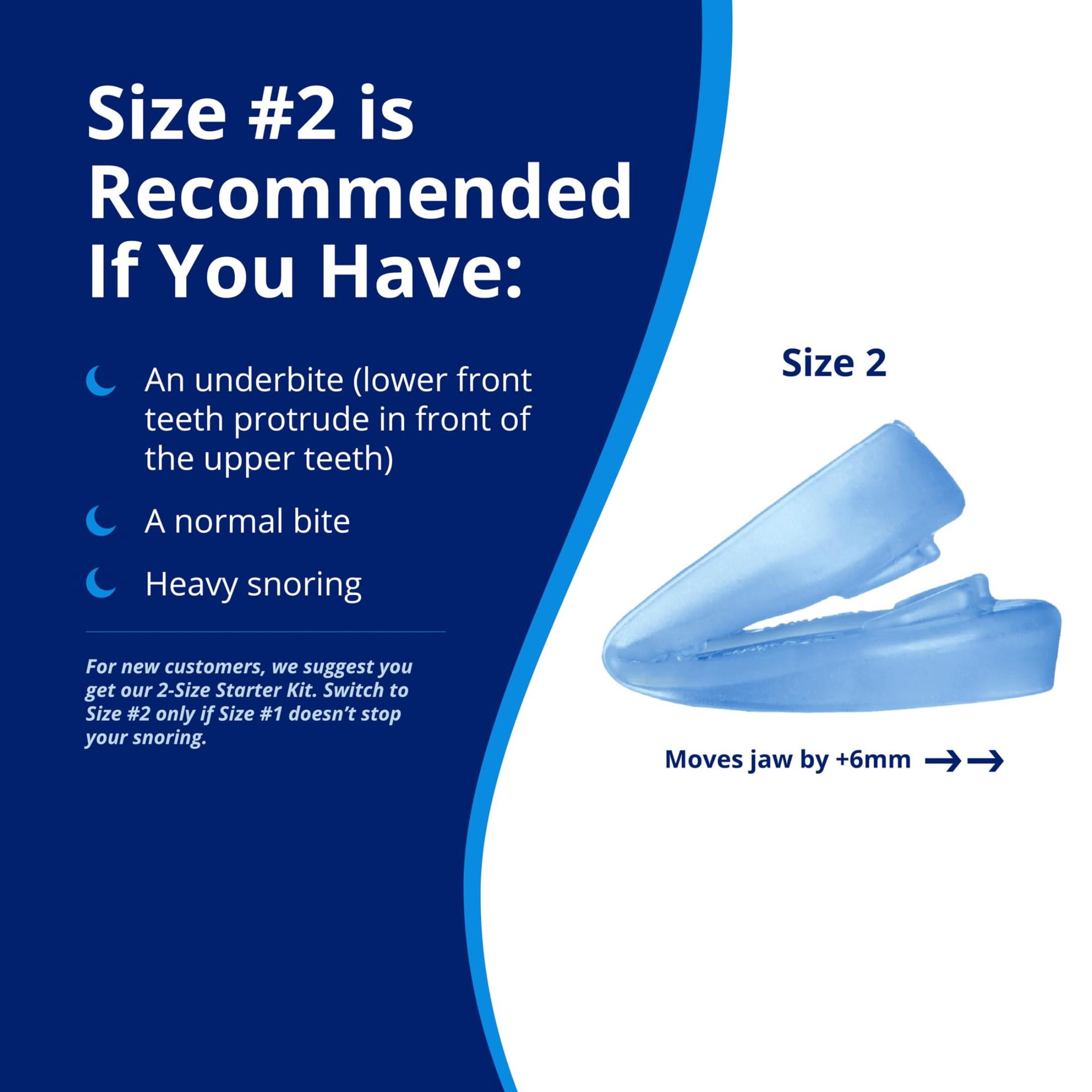 ZQuiet, Anti-Snoring Mouthpiece, Comfort Size #2, Single Refill, Blue Made in USA, BPA-Free, Medical-Grade Material