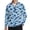 Blue Wave, variant on Turtle Lotus Flower Leaves Print 1/4 Zip Golf Shirts Pullover for Men Long Sleeve Outdoor Running Jackets Lightweight Quick Dry Sweatshirts Basic Gym Workout Jogging Exercise Tops, Size S