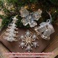 thumbnail image 4 of Decoración de árbol de Navidad con purpurina, hermoso colgante de copo de nieve de alce para árbol de Navidad, decoración para fiesta de Navidad, suministros navideños, 4 of 5