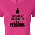 thumbnail image 4 of Inktastic Easily Distracted by Penguins Women's T-Shirt, 4 of 5