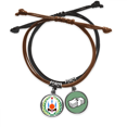 thumbnail image 1 of Djibouti emblema nacional país símbolo Pulsera Cuerda Mano Cadena Cuero Dinero Pulsera Unbranded M, 1 of 2