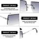 thumbnail image 3 of Las gafas de sol cuadradas sin marco del borde cortado forman las gafas de sol de la tendencia, hechas de PC, plástico, metal, 3 of 5
