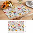 thumbnail image 6 of Spring Floral Placemats Set of 2, Gradient Red Pink Yellow Flowers Romantic Farmhouse Non-Slip Place Mats Washable Table Mats for Kitchen Dining Table Decorations Indoor/Outdoor, 6 of 9